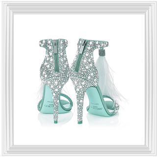 Jimmy Choos Blue shoe 85x85cm