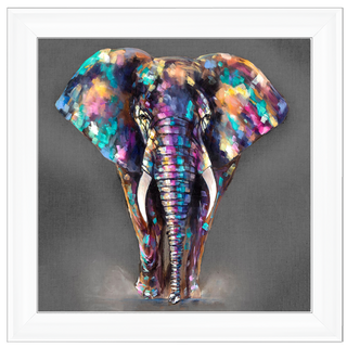 Colouful Elephant 55x55cm