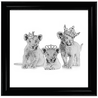 Three crowned cubs - 85x85cm