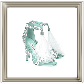 Jimmy Choos Blue shoe 2 55x55cm