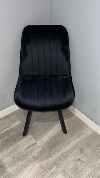 Bentley 4 Leg chair Black Legs