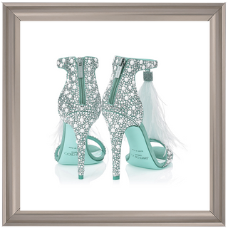 Jimmy Choos Blue shoe 85x85cm