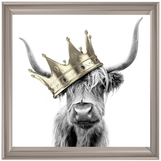 Crowned Cow Gold 85x85cm