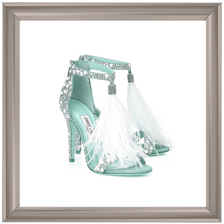 Jimmy Choos Blue shoe 2 55x55cm