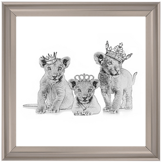 Three crowned cubs - 85x85cm