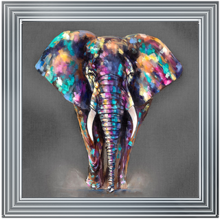 Colouful Elephant 55x55cm