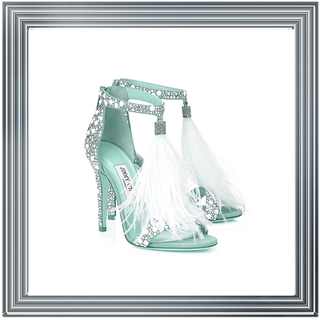 Jimmy Choos Blue shoe 2 55x55cm