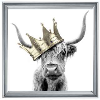 Crowned Cow Gold 85x85cm