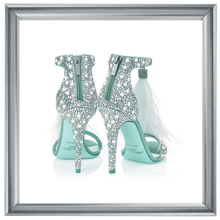 Jimmy Choos Blue shoe 55x55cm