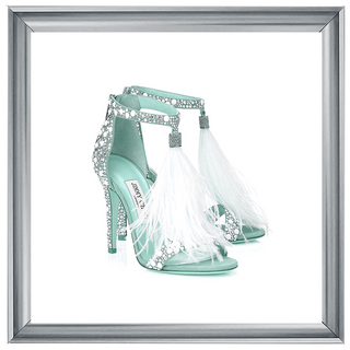 Jimmy Choos Blue shoe 2 55x55cm