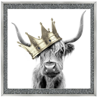 Crowned Cow Gold 85x85cm