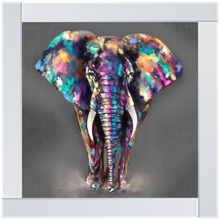 Colouful Elephant 55x55cm