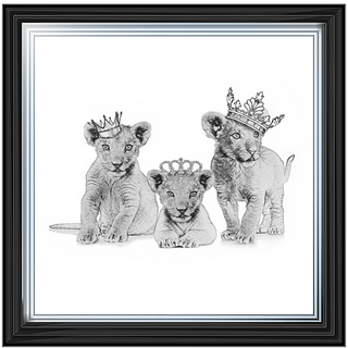 Three crowned cubs - 85x85cm