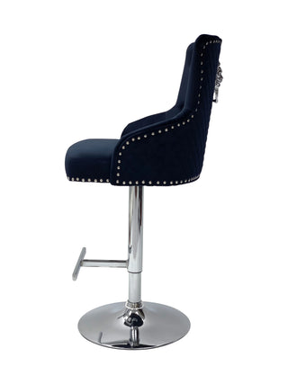 Tokyo Black Fabric Bar Stool