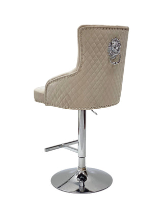 Tokyo Mink Fabric Bar Stool