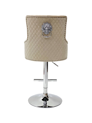 Tokyo Mink Fabric Bar Stool