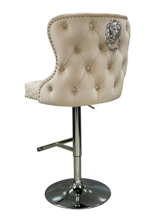 Vienna Mink Velvet Bar Stool