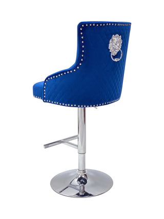 Tokyo Navy Fabric Bar Stool