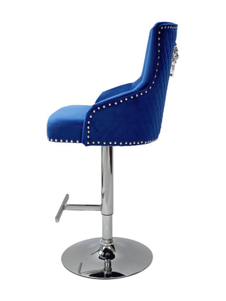 Tokyo Navy Fabric Bar Stool