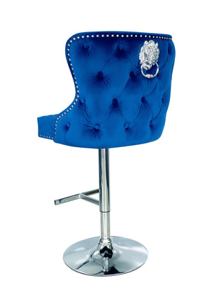 Vienna Navy Velvet Bar Stool