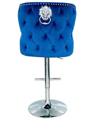 Vienna Navy Velvet Bar Stool