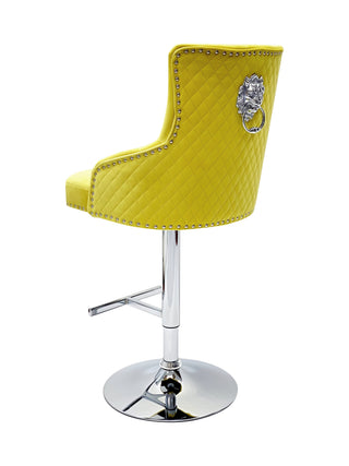 Tokyo Mustard Fabric Bar Stool