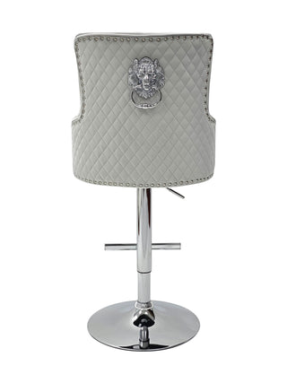 Tokyo Silver Fabric Bar Stool