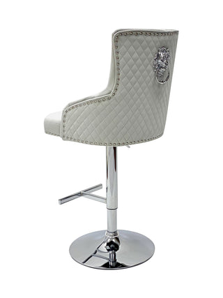 Tokyo Silver Fabric Bar Stool