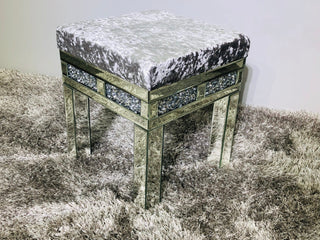 Diamond Crushed Dresser Stool