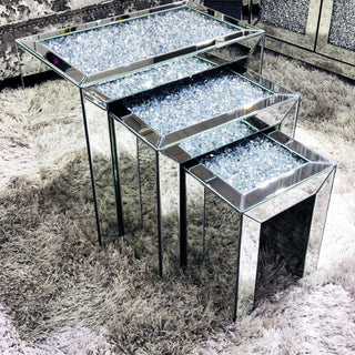 Diamond Crushed Nest of Tables