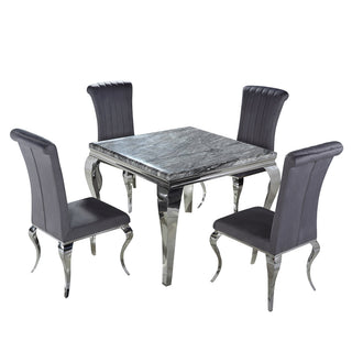 Asmara Dining Table in Chrome - 100x100cm