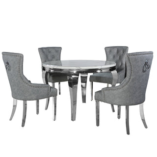 Asmara Dining Table in Chrome - 100x100cm