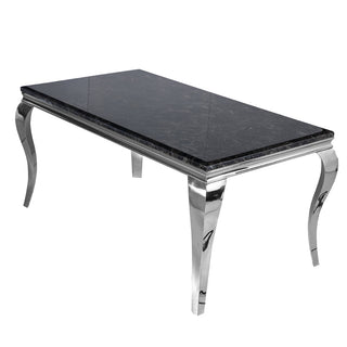 Asmara Dining Table in Chrome - 180x90cm