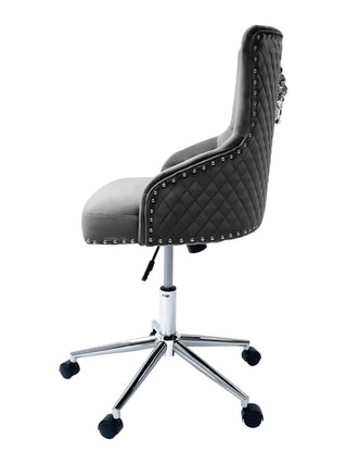 Tokyo Grey Velvet Office Chair