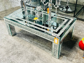 Diamond Crushed Mirrored Coffee Table