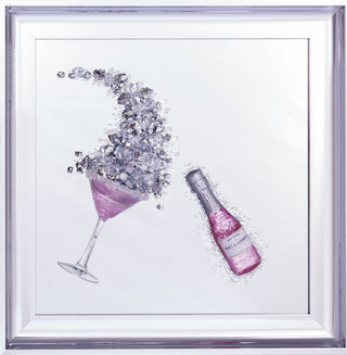 3d Glasses + Bottle Purple 65x65cm