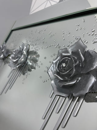 3d Roses Drip 2 Grey 115x65cm