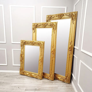 Luxury Ornate Mirror in Gold - 175x90cm