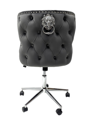 Vienna Grey Velvet Office Chair