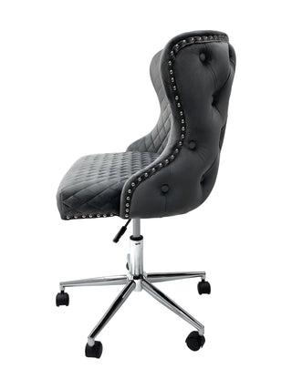 Vienna Grey Velvet Office Chair