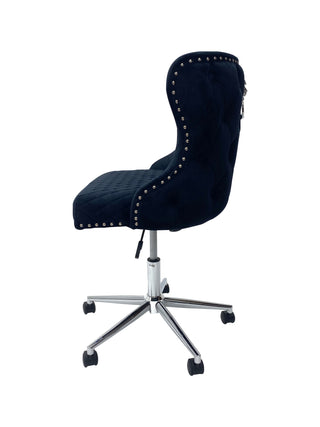 Vienna Black Velvet Office Chair