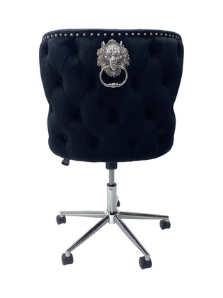 Vienna Black Velvet Office Chair