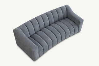 Astoria 3 Seater Sofa In Iron Boucle Fabric