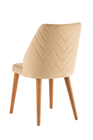 Zara Chair - Beige/Walnut (Set of 2)