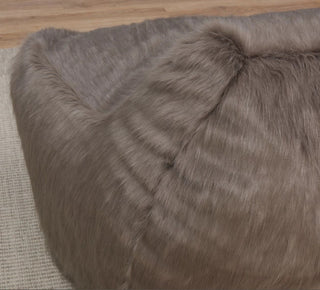 Isabella Faux Sheepskin Bean Bag-Grey