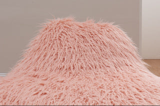 Isabella Faux Sheepskin Bean Bag-Pink