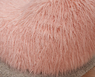 Isabella Faux Sheepskin Bean Bag-Pink