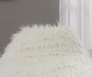 Isabella Faux Sheepskin Bean Bag-White