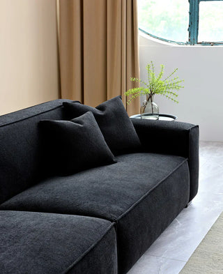 Dakota 4 Seater With Chaise In Midnight Boucle