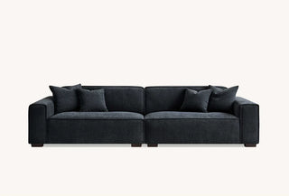 Dakota 4 Seater With Chaise In Midnight Boucle